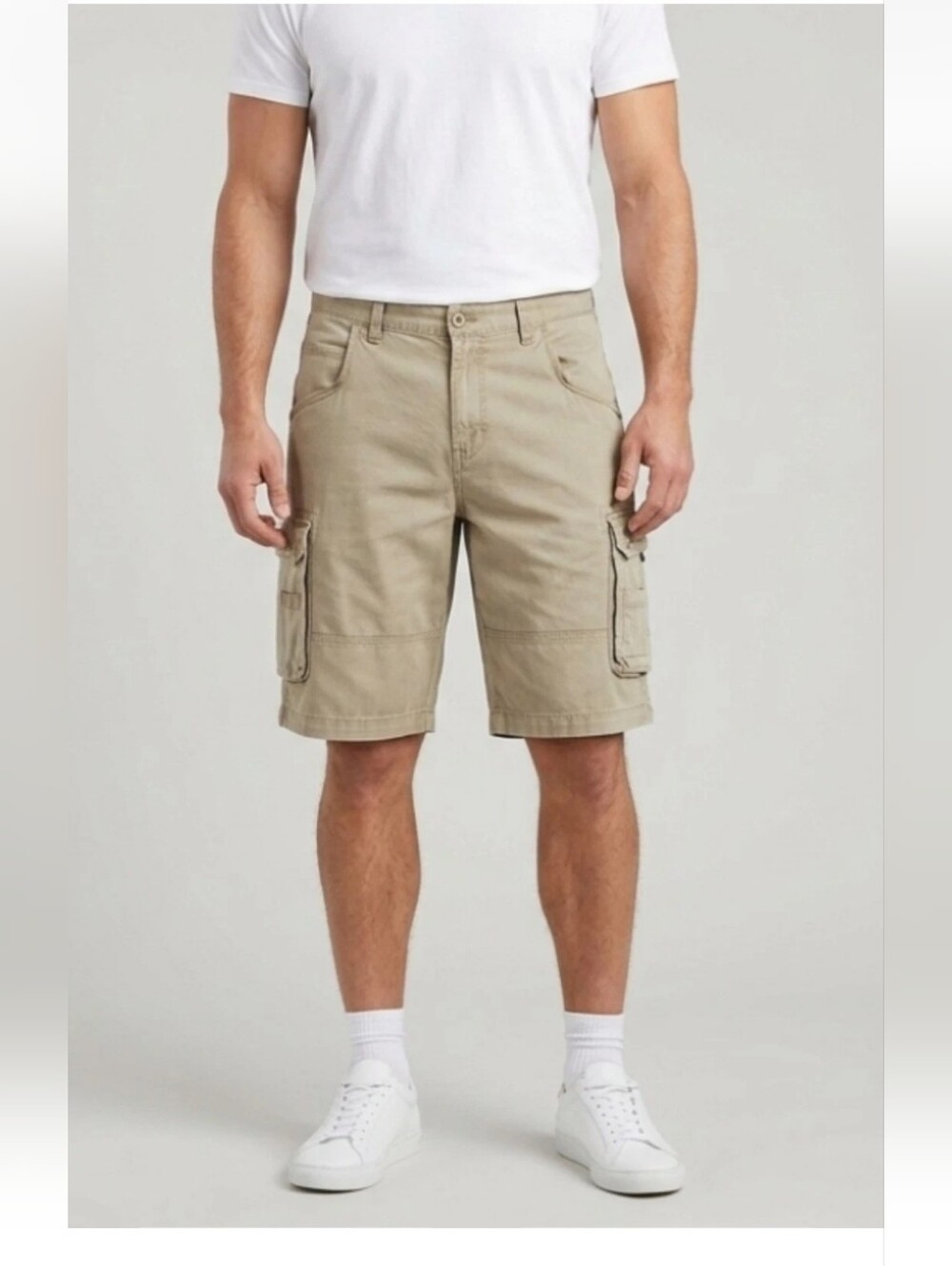 Vintage Y2k Beverly Hills Polo Club Khaki Corduroy Cargo Shorts Relaxed Cords 44